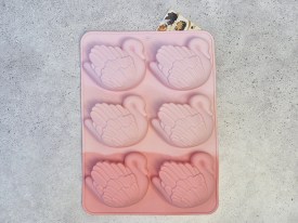Molde silicona tricolor rosa 6 cisnes